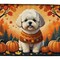 Edge Collections - 14" x 22" - Multicolor - Bichon Frise Dish Drying Mat - 1 Piece